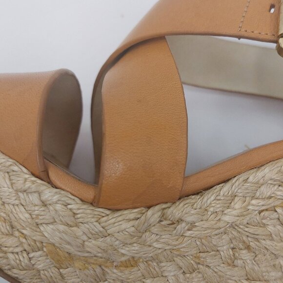 Michael Michael Kors Giovanna Leather Wedge Sandal Women's Size 6.5M - Picture 7 of 15